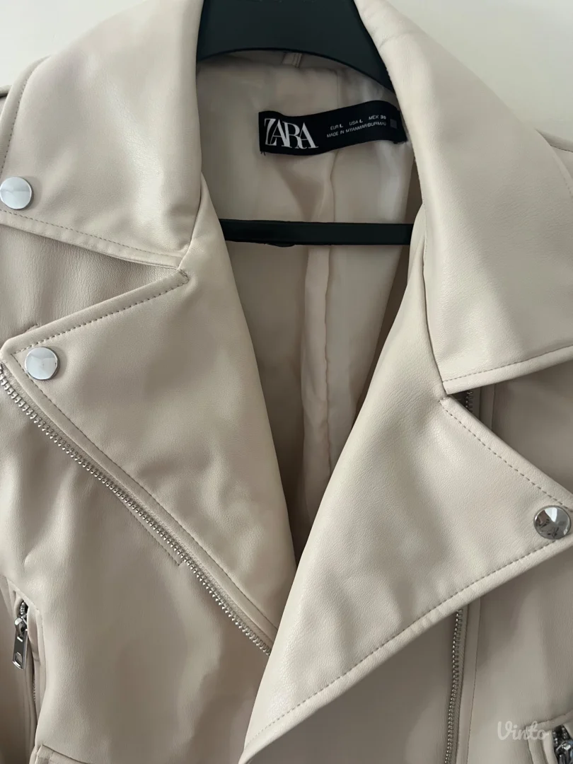 Zara bež kožna jakna