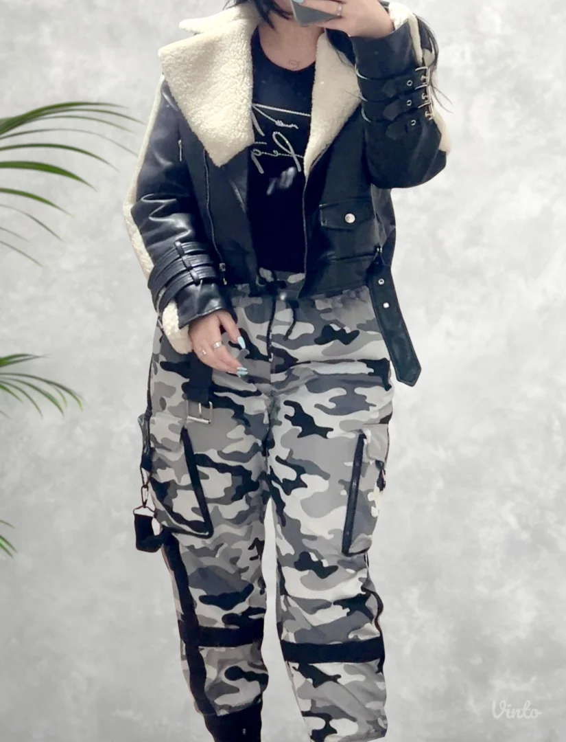 Kozna jakna sa krznom