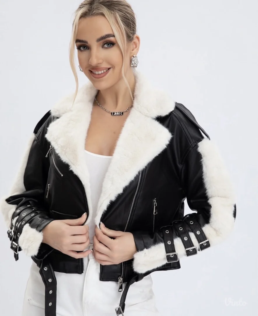 Kozna jakna sa krznom