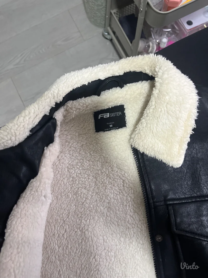 Kožna jakna futrirana