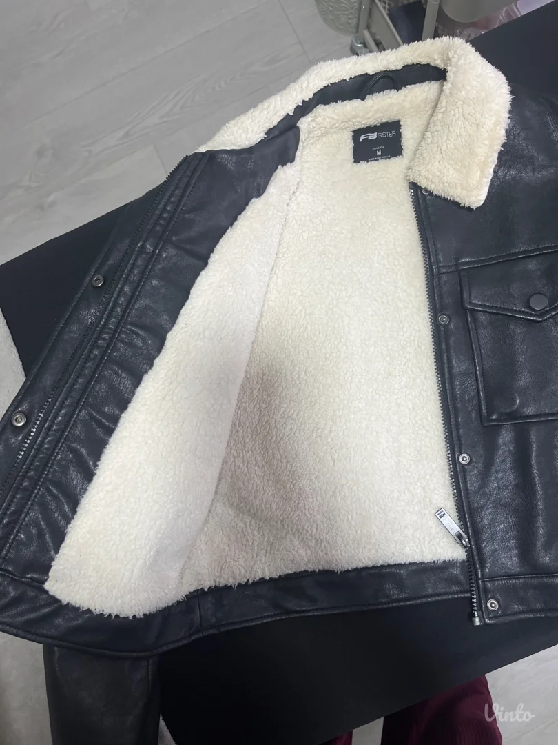 Kožna jakna futrirana