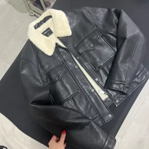 Kožna jakna futrirana