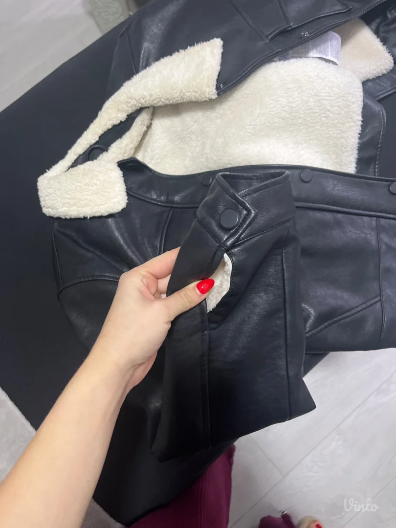 Kožna jakna futrirana