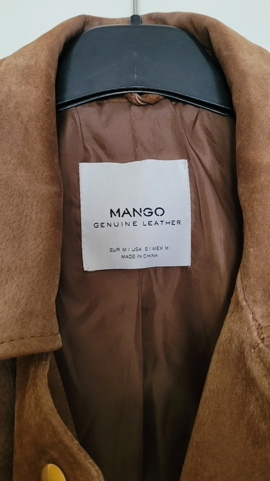 MANGO Kožni mantil