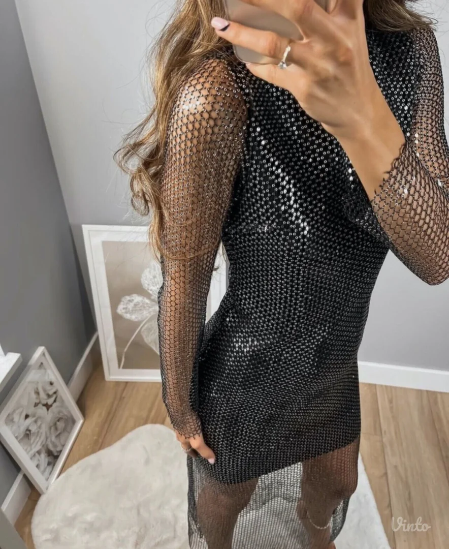 Zara haljina sa mrezom