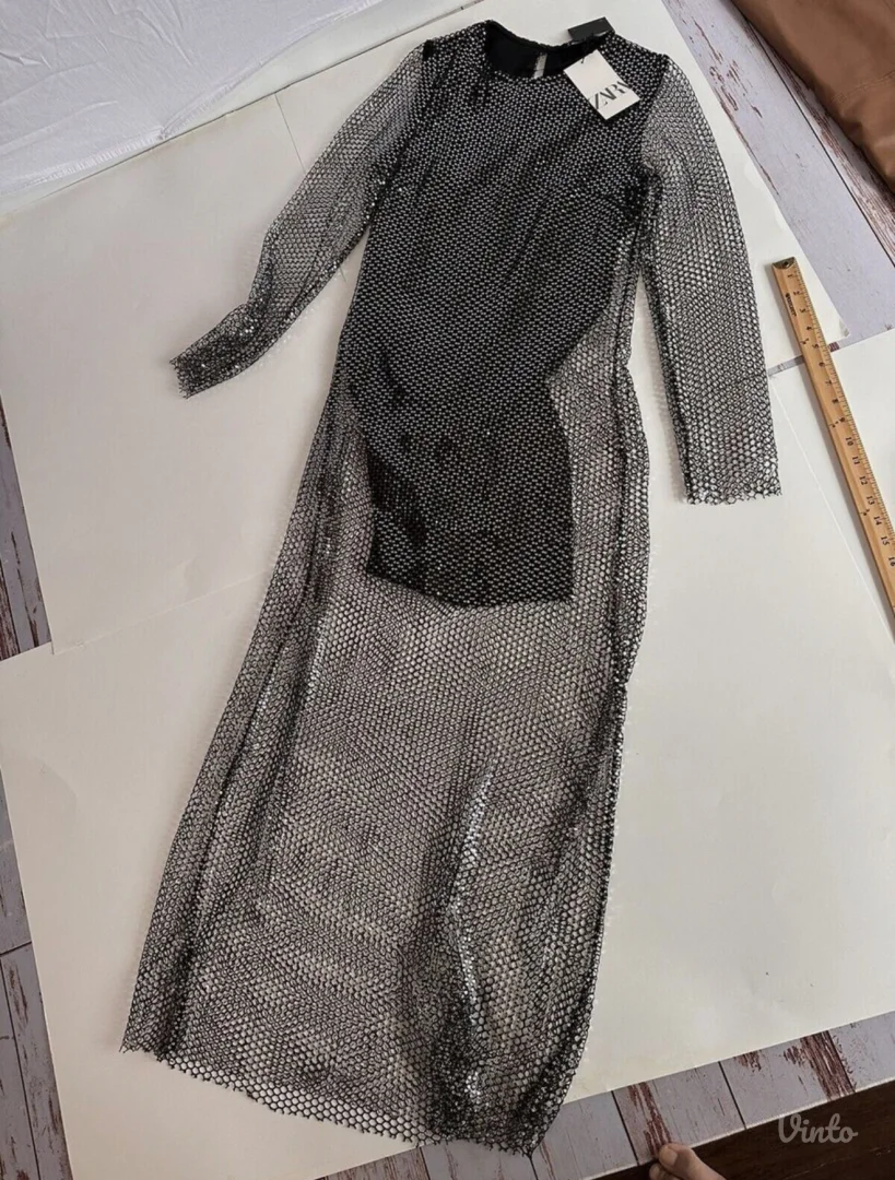 Zara haljina sa mrezom