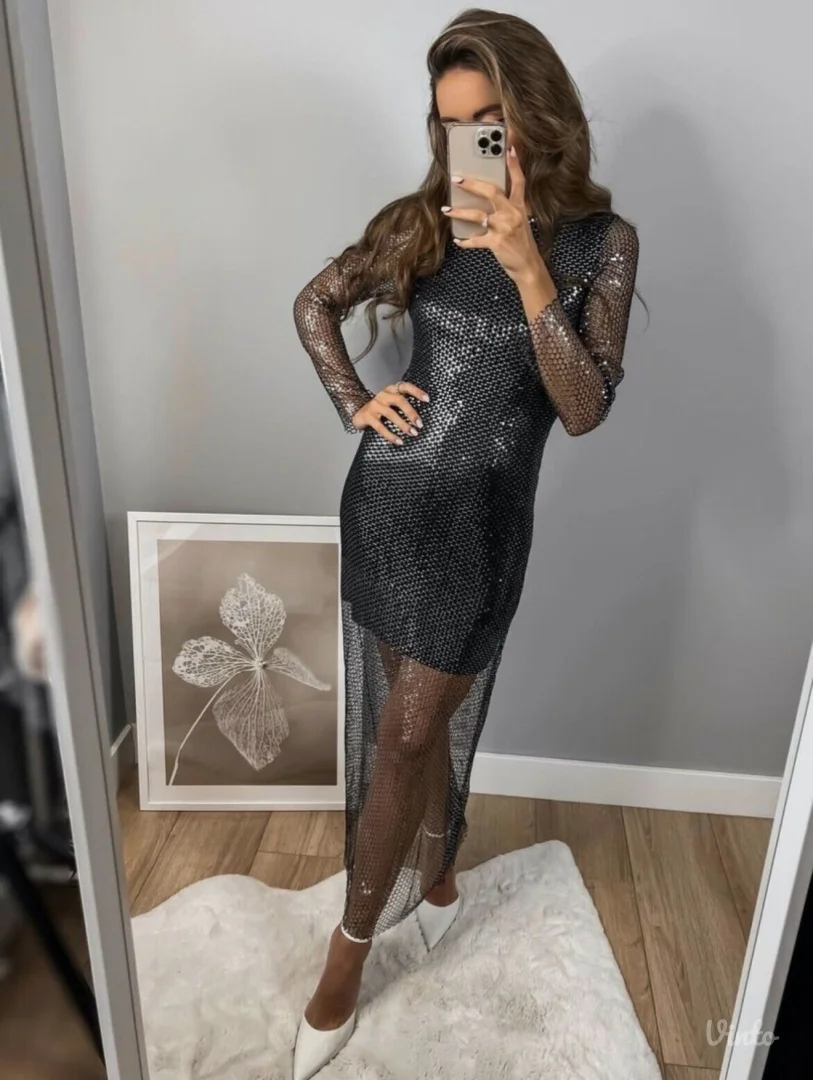 Zara haljina sa mrezom