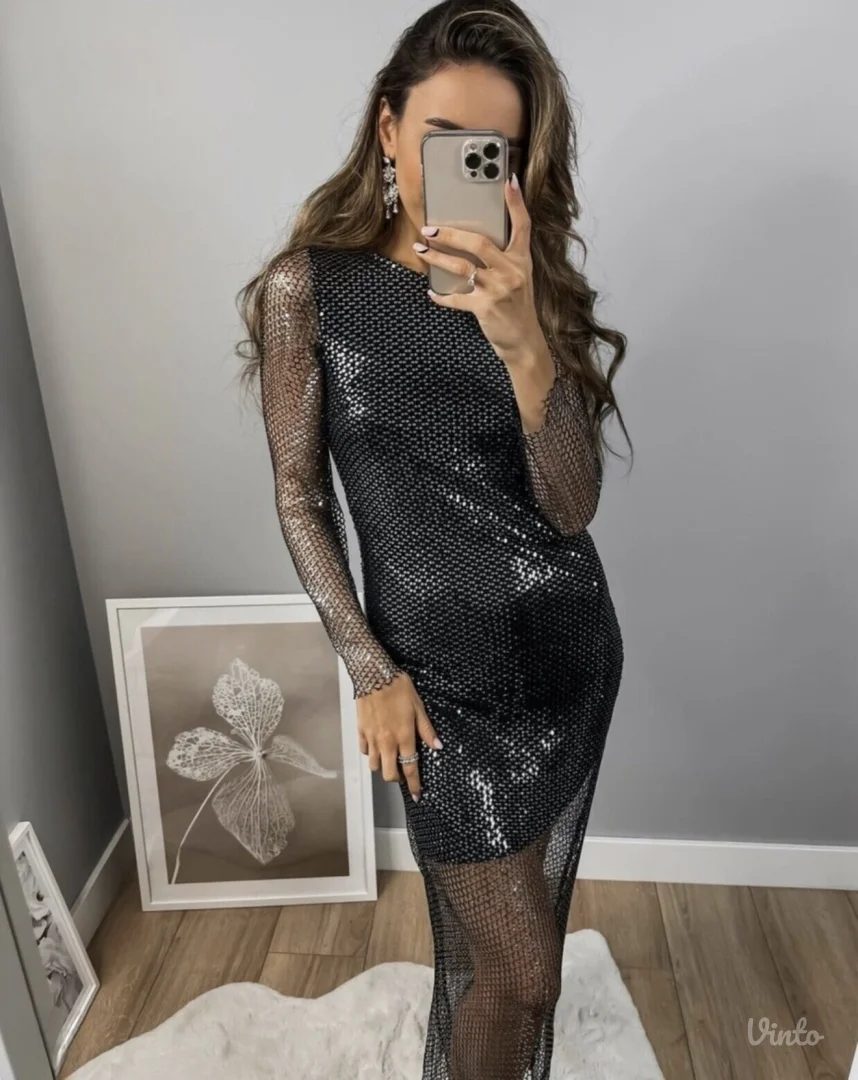 Zara haljina sa mrezom