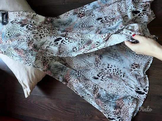 Maxi animal print haljina