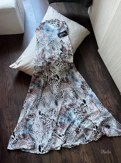 Maxi animal print haljina