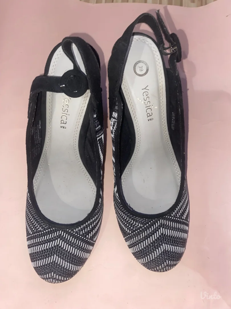 Cipele na štiklu, crno-bele