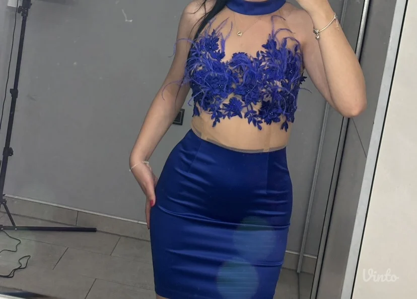 Svečana haljina sa perjem