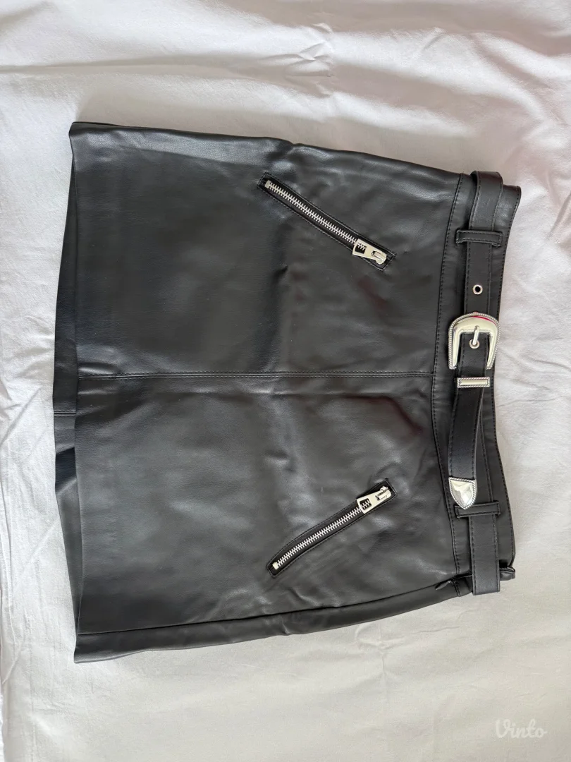 Bershka kožna suknja