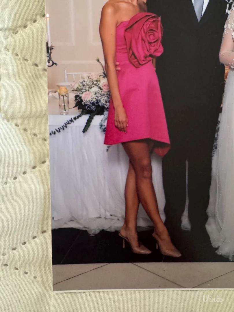 Svečana ciklama haljina Marko Jović atelier – XS (34), nošena jednom