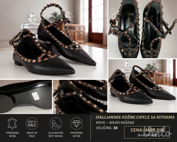 NOVE De Mazzio italijanske kožne cipele 38 – Made in Italy