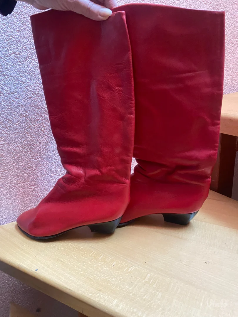 Delia - crvene italijanske kožne čizme
