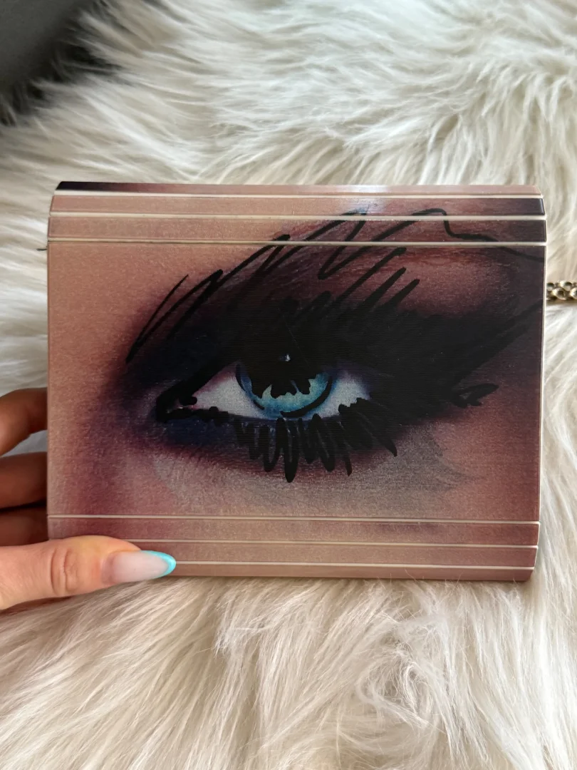 Jimmy Choo Holographic candy eye clutch original