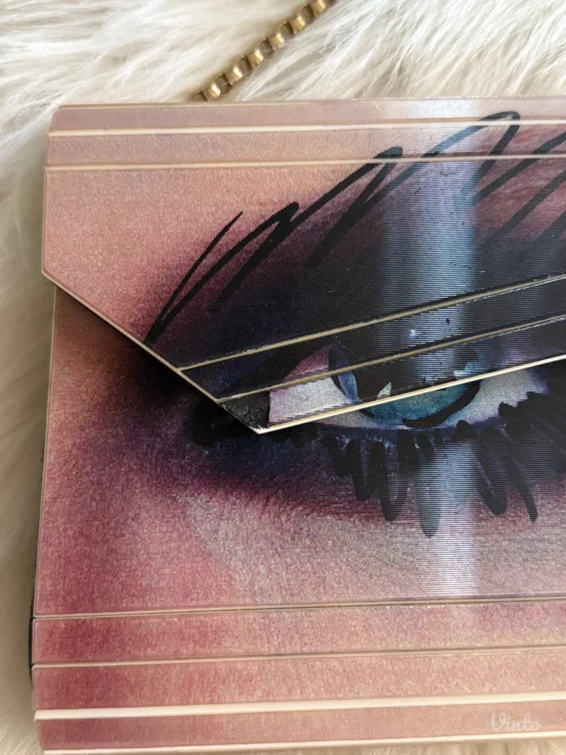 Jimmy Choo Holographic candy eye clutch original