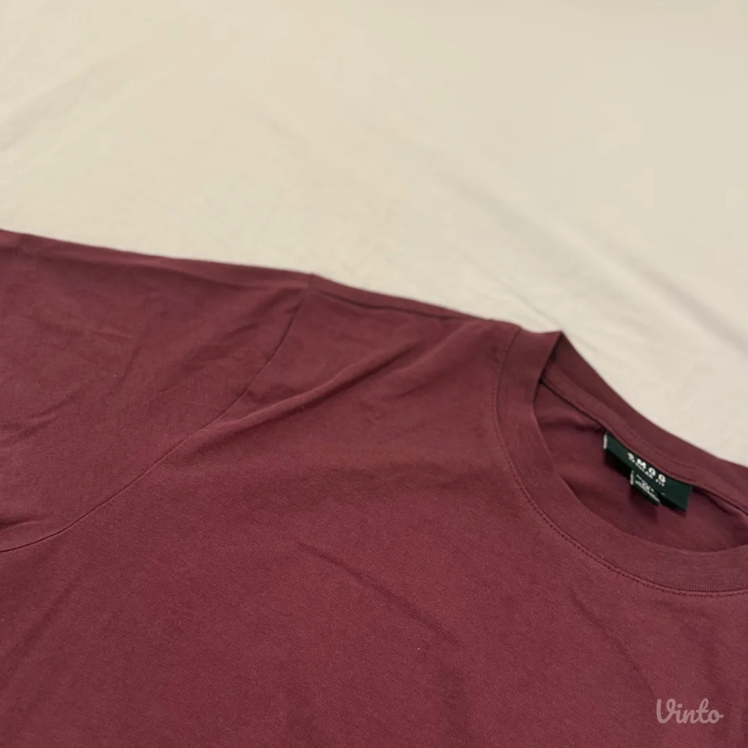 SMOG (NewYorker) Bordo Muška Majica - XS - 100% Pamuk