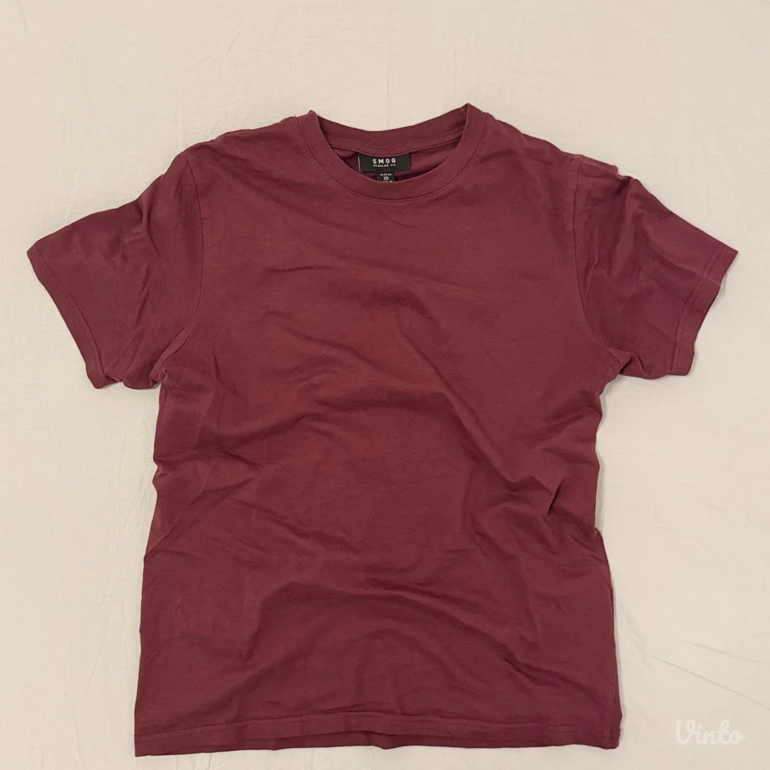 SMOG (NewYorker) Bordo Muška Majica - XS - 100% Pamuk