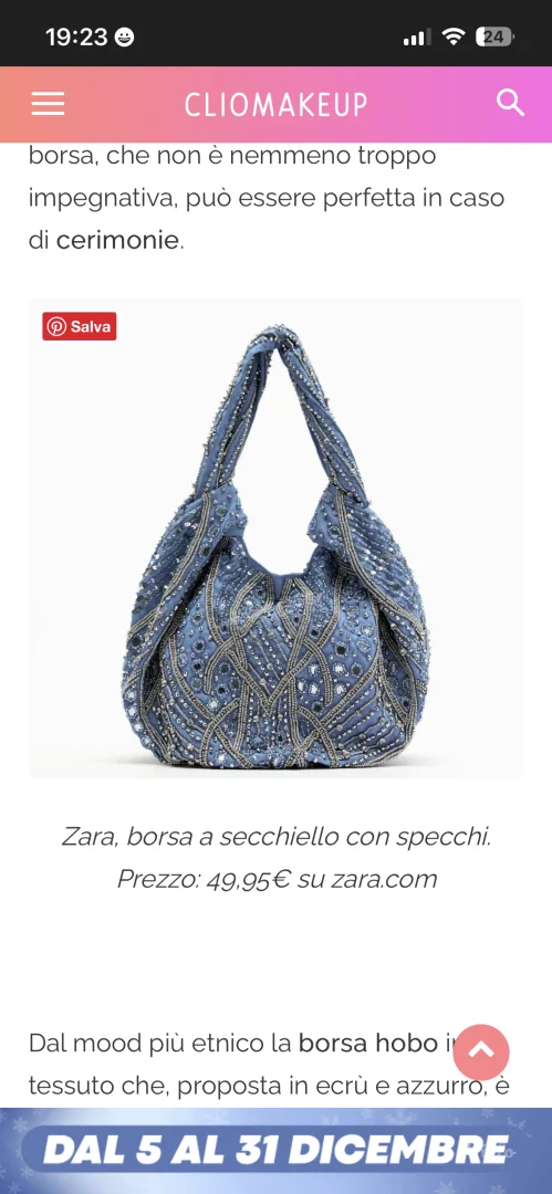 Zara (džak torba) sa kristalima