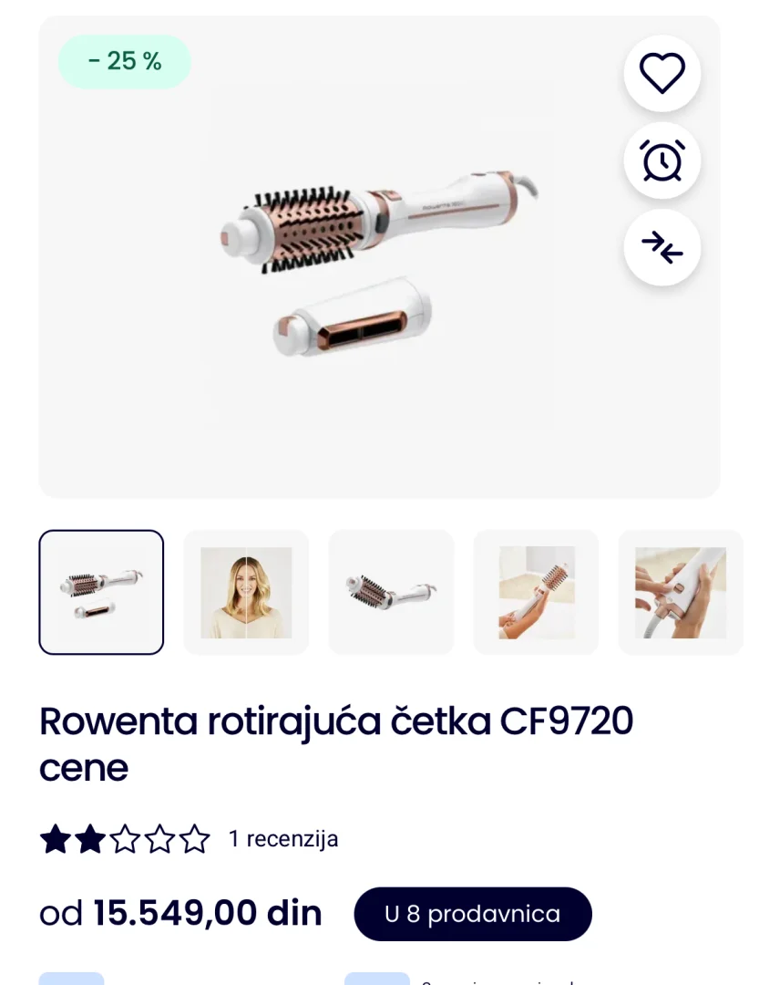 ROWENTA ROTIRAJUĆA ČETKA ZA KOSU