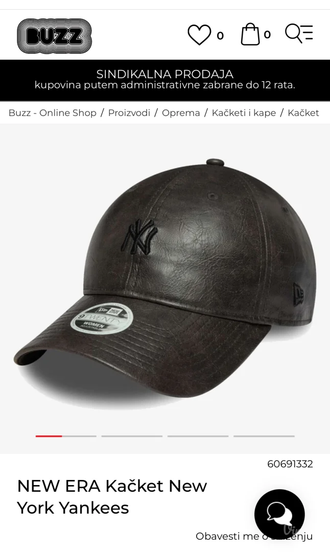 NEW ERA KAČKET OD IMITACIJE KOŽE