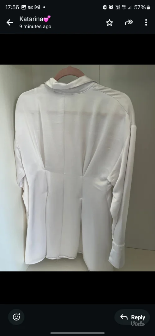 Zara bela košulja-haljina