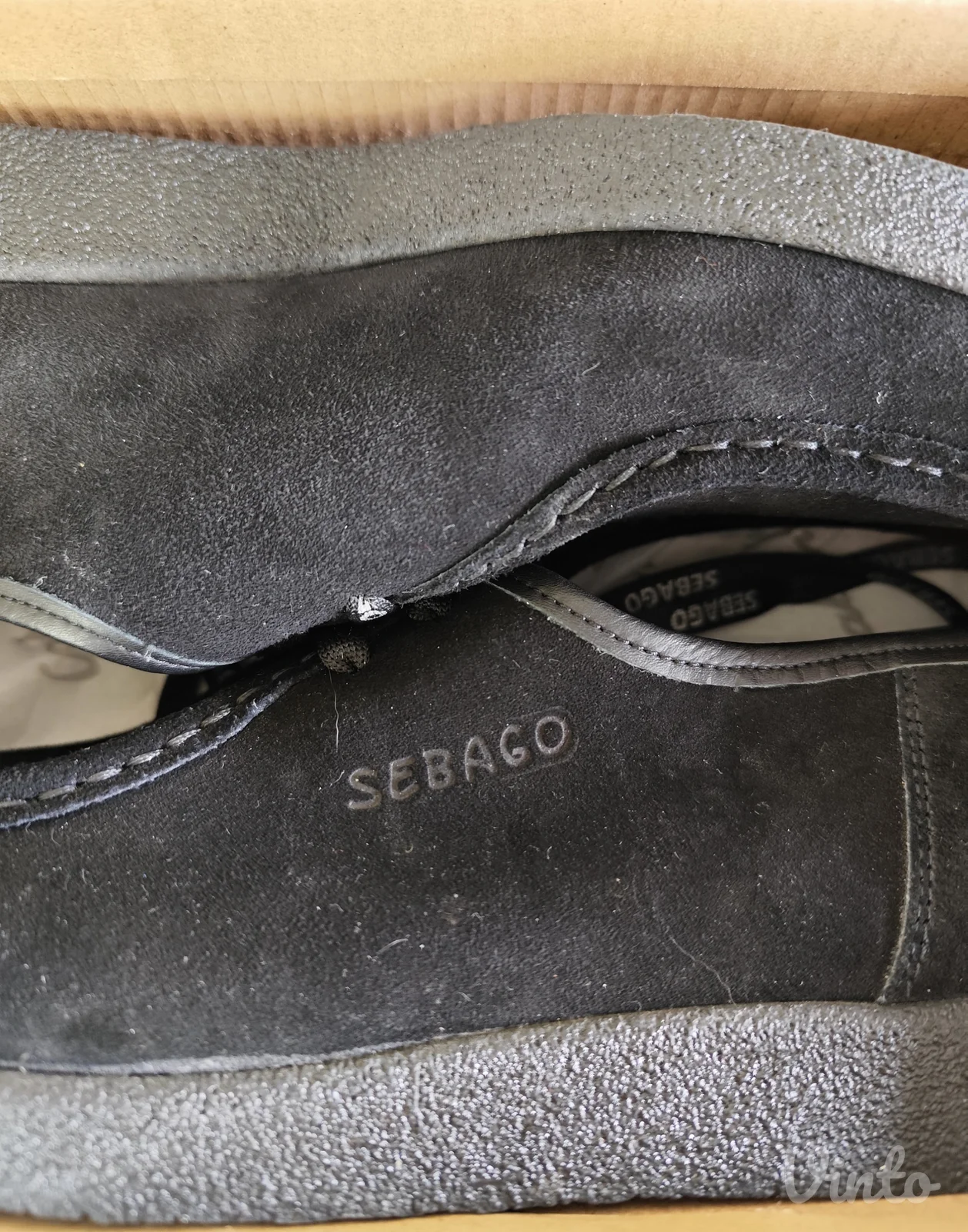 Kožne SEBAGO klasične crne brodarice br 40 NOVE