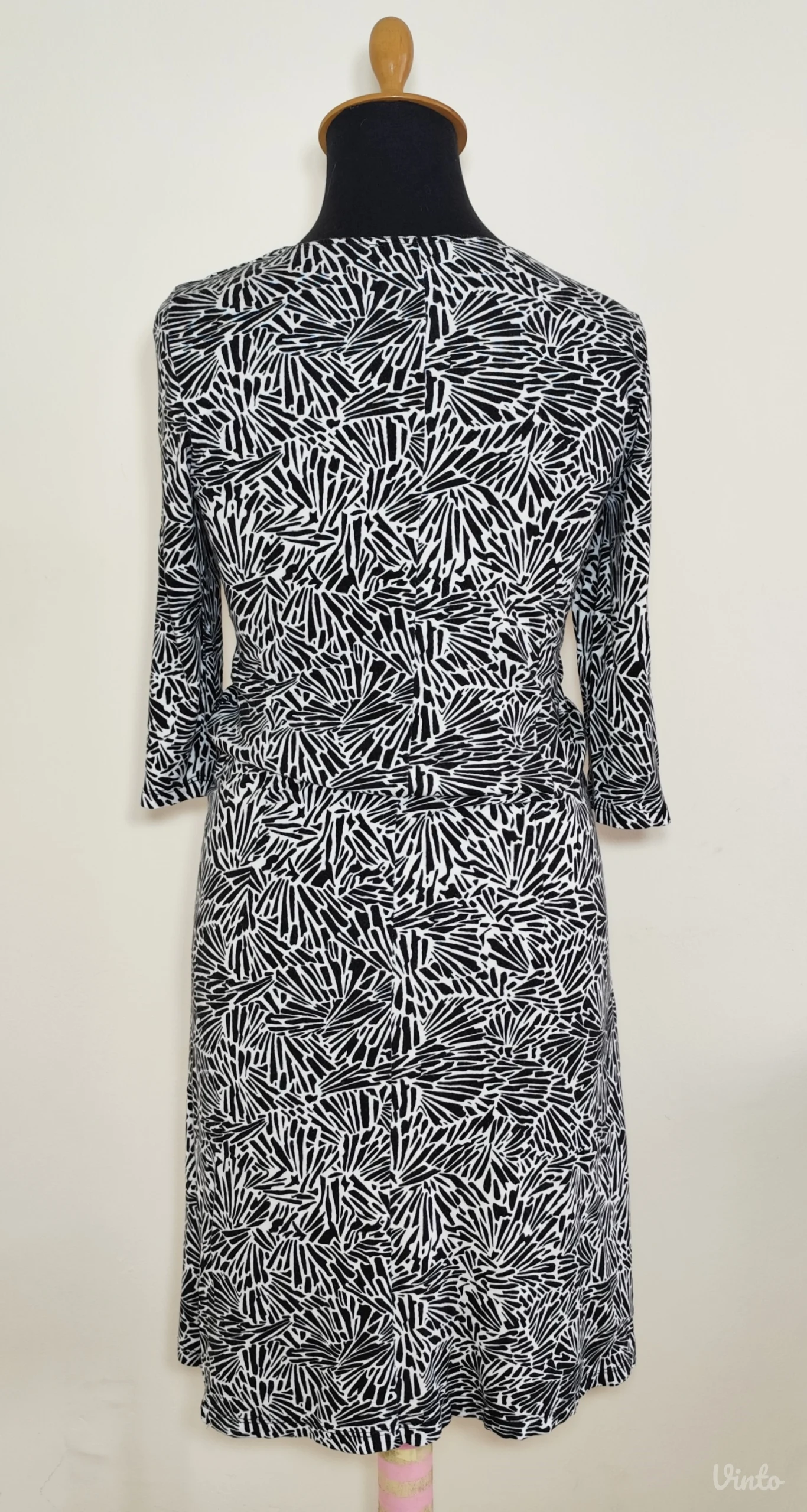 Mongul crno-bela haljina zebra dezen KAO NOVA, M