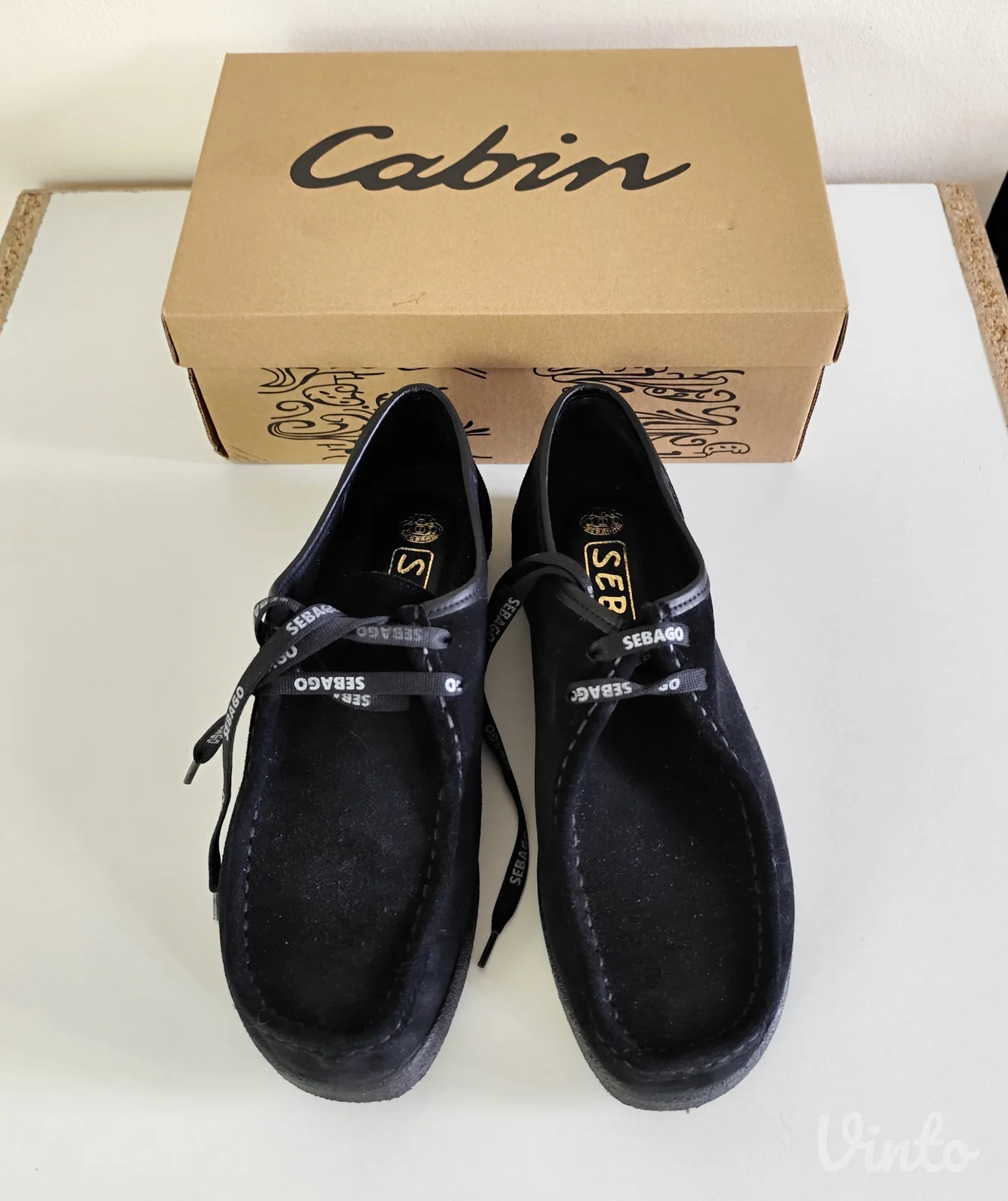 Kožne SEBAGO klasične crne brodarice br 40 NOVE