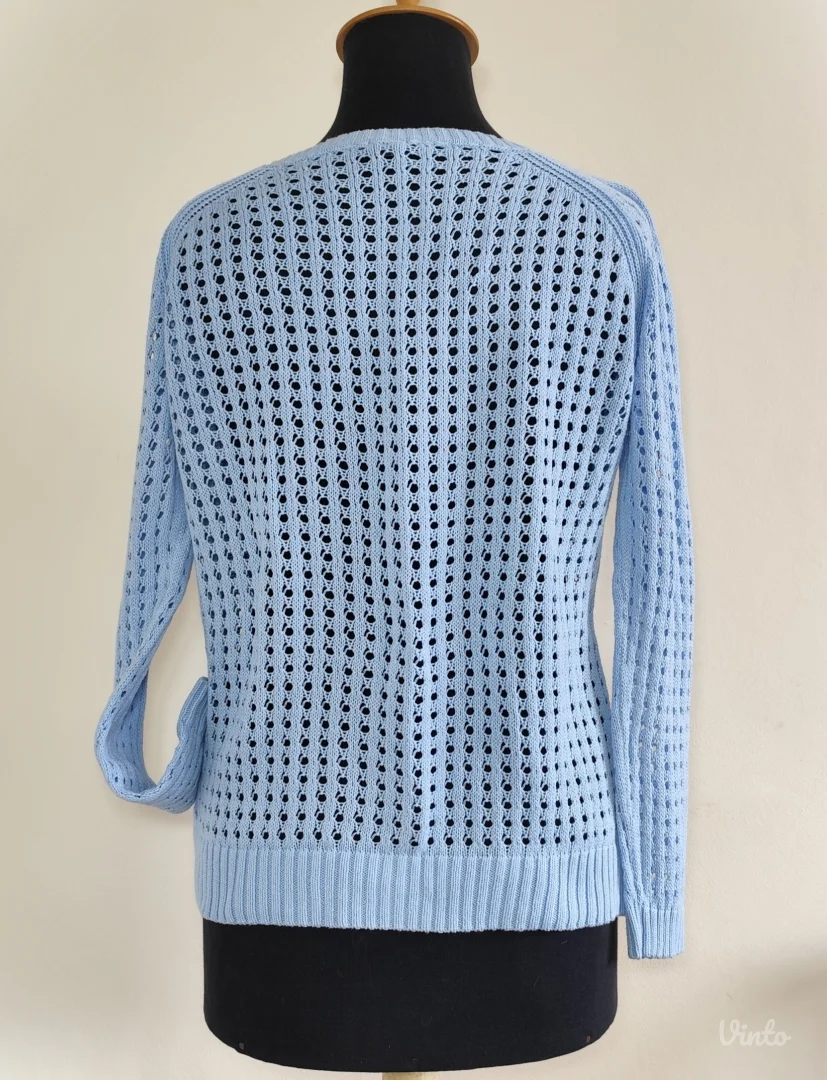 Esmara pletena bluza, dug rukav, plava, L