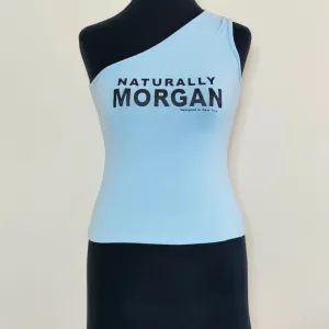 Morgan top majica na jedno rame, plava, XS
