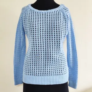 Esmara pletena bluza, dug rukav, plava, L