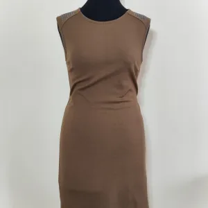 TEZENIS mini maslinasta haljina, sa nitnama M-L