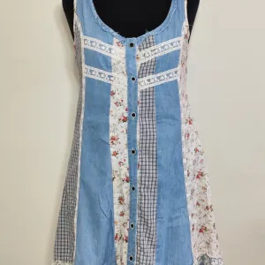 Teksas mini boho haljina L-XL KAO NOVA