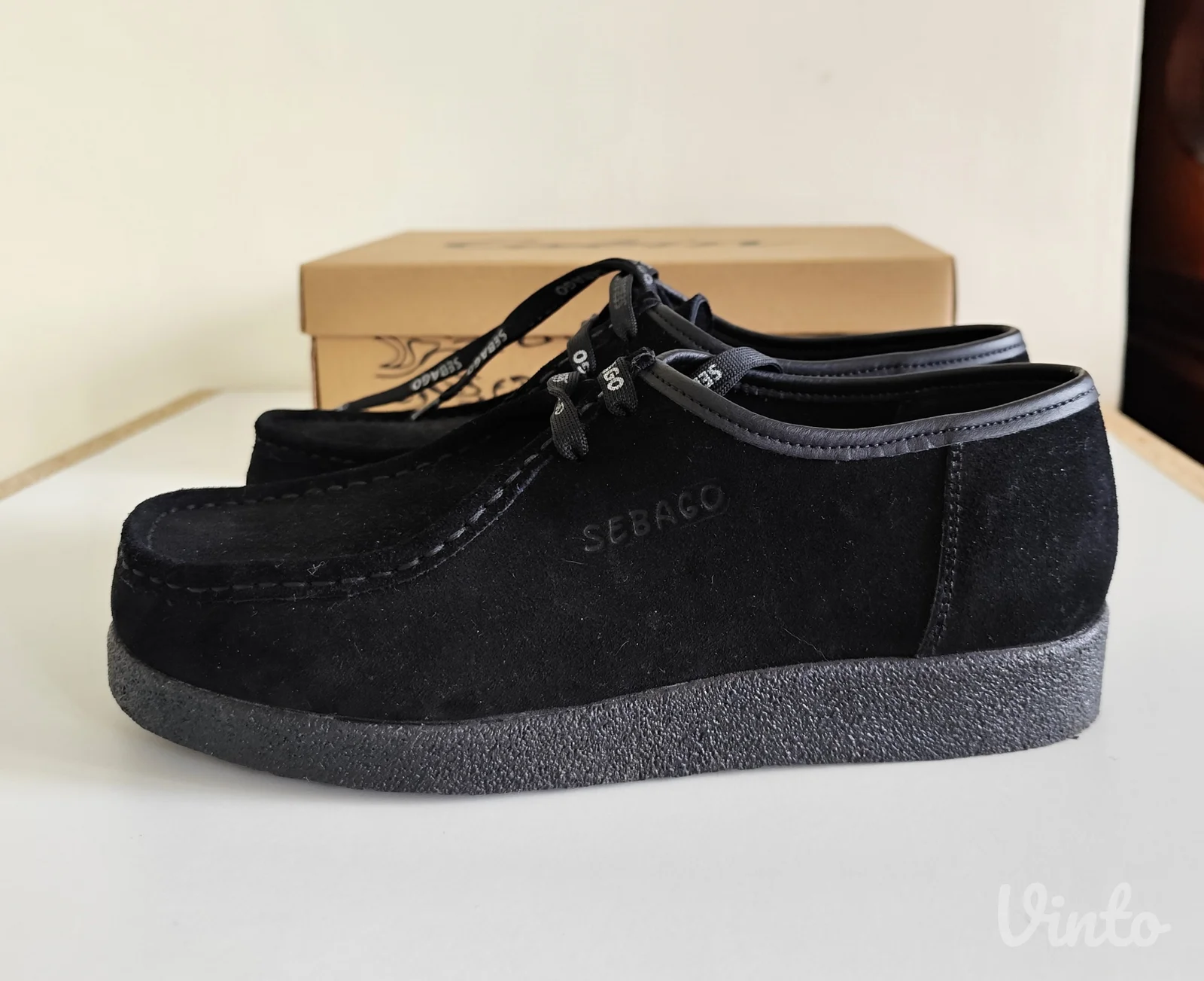 Kožne SEBAGO klasične crne brodarice br 40 NOVE
