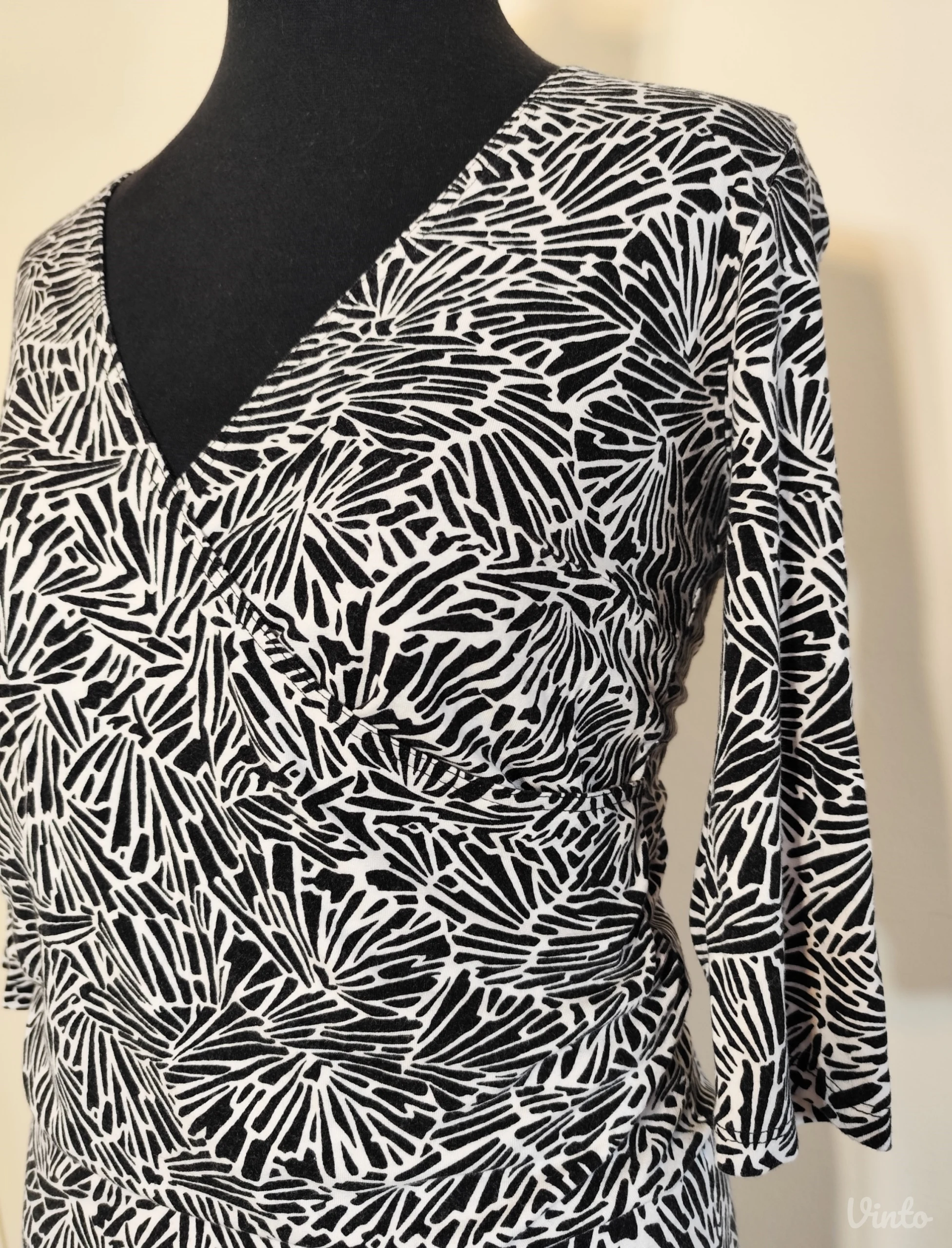 Mongul crno-bela haljina zebra dezen KAO NOVA, M