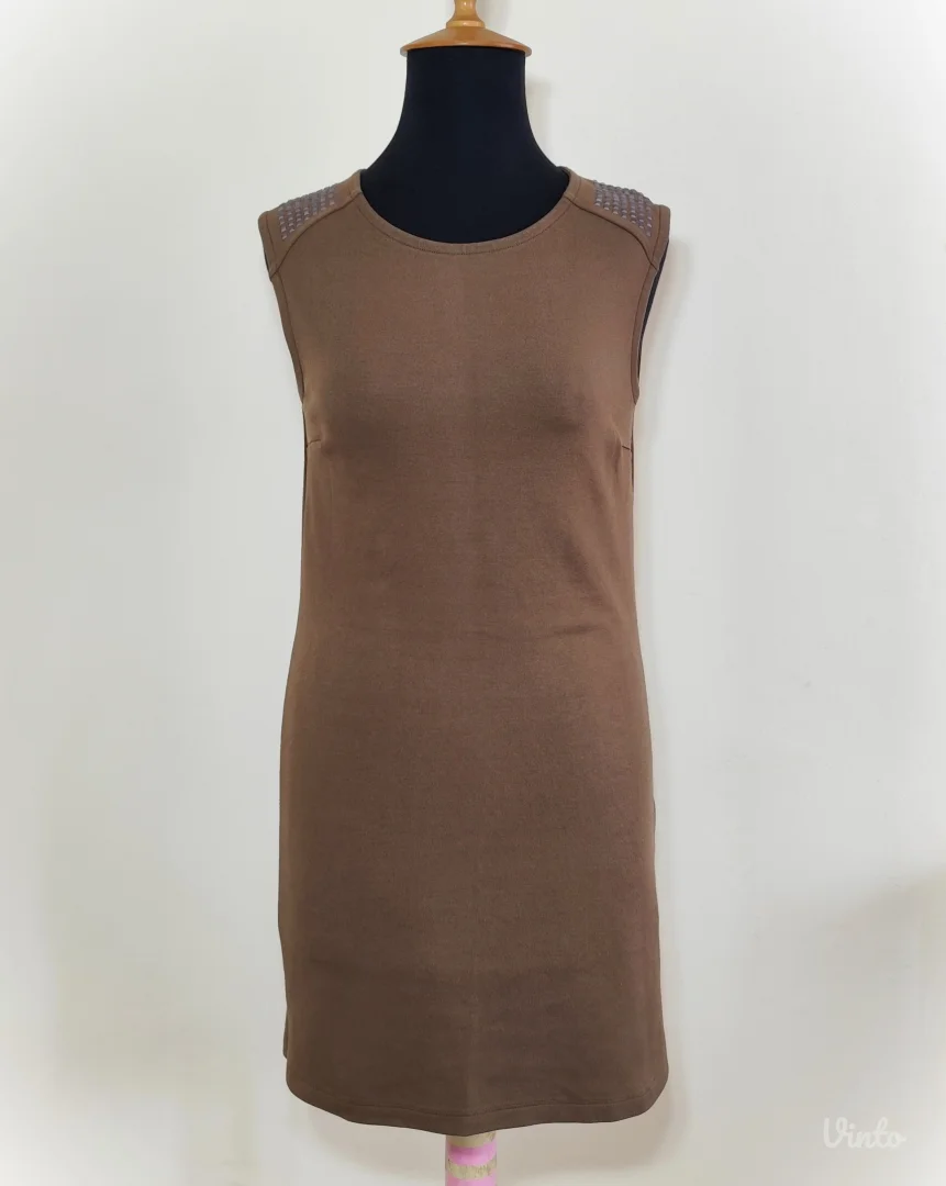 TEZENIS mini maslinasta haljina, sa nitnama M-L
