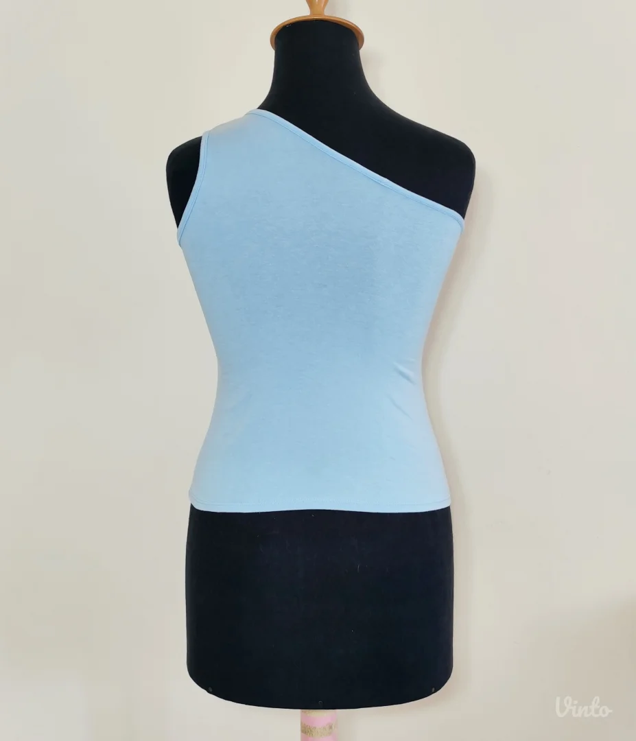 Morgan top majica na jedno rame, plava, XS