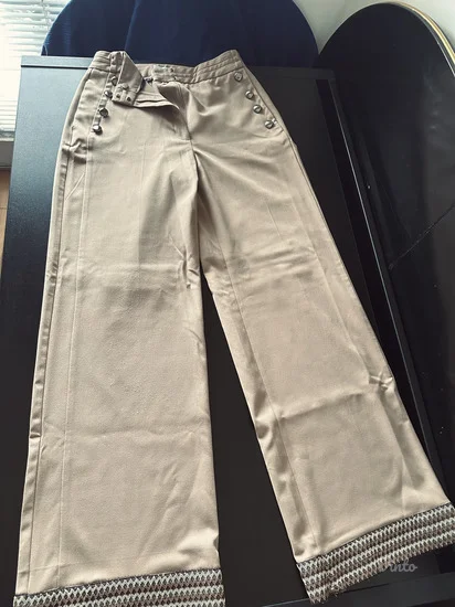 MANGO pantalone visoki struk