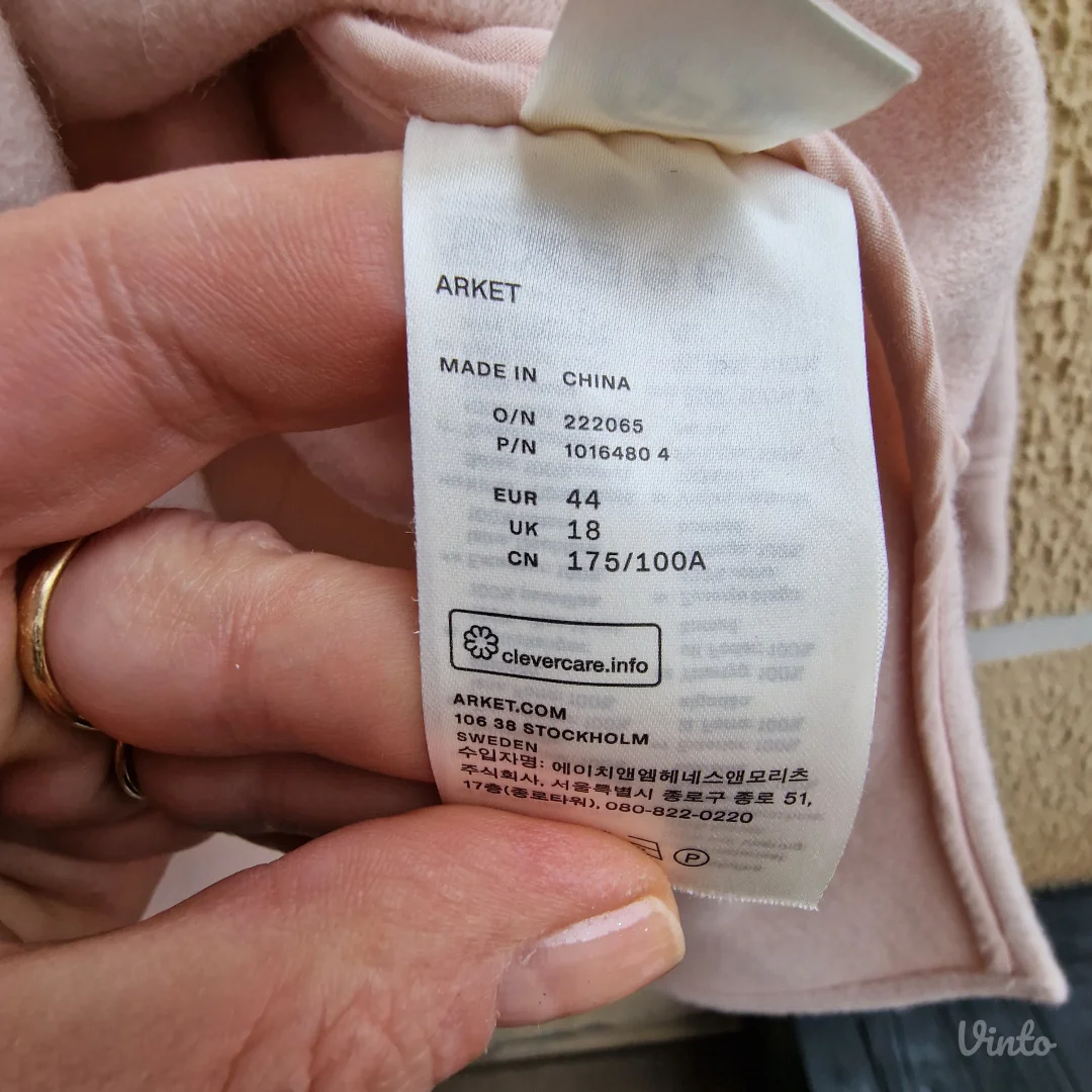 Vunena natkosulja jakna Arket 44 Nova