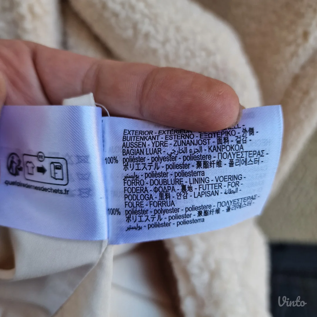 Dugi kaput teddy Zara XXL Novo