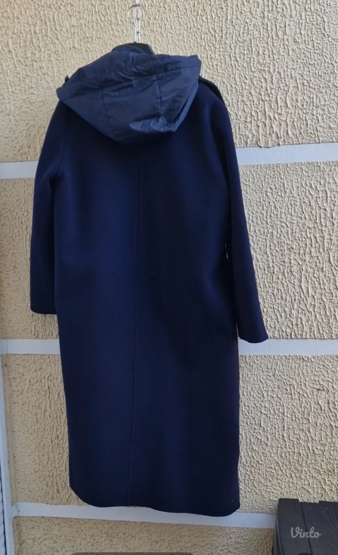 Dugi vuneni kaput sa prslukom Max Mara Weekend 42 original