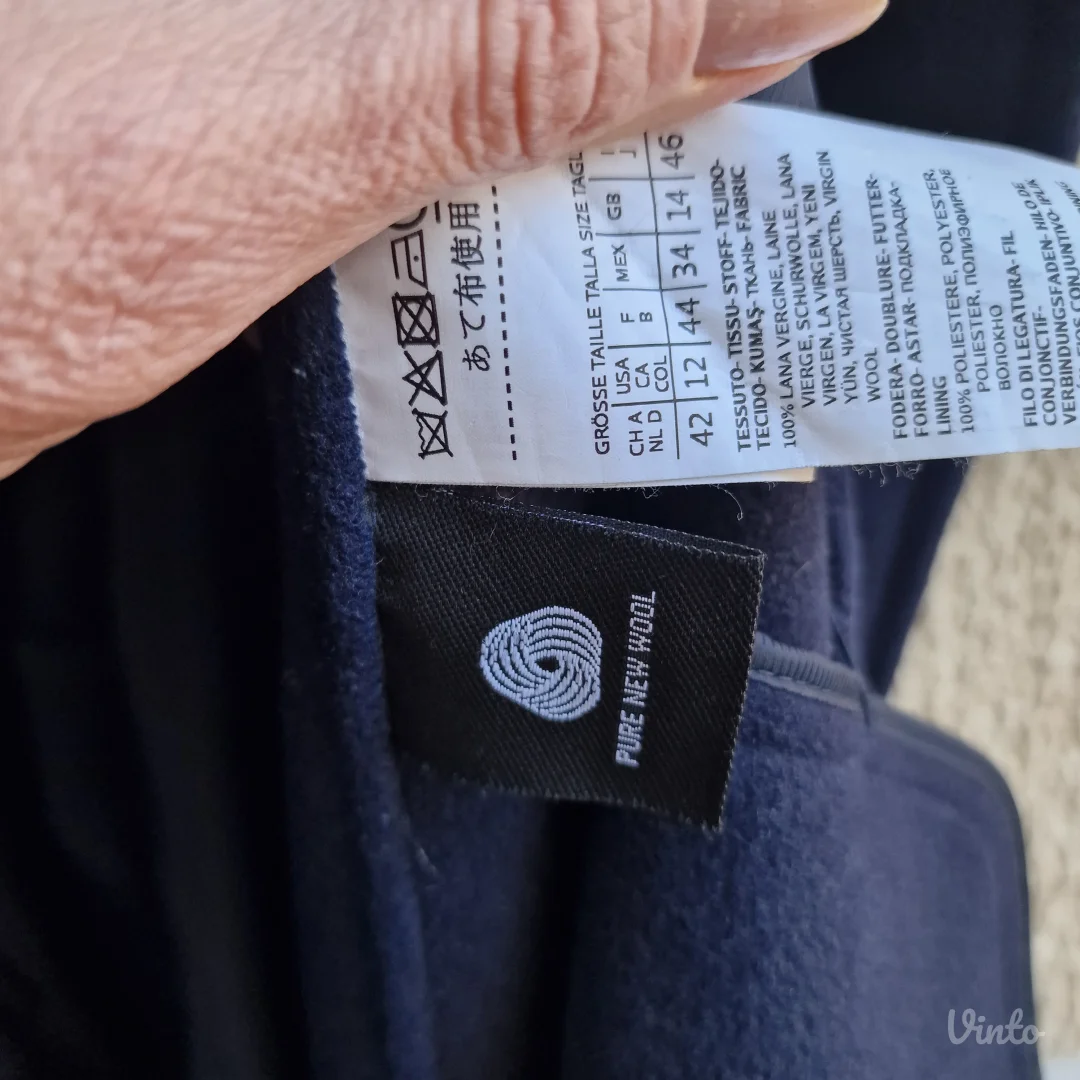 Dugi vuneni kaput sa prslukom Max Mara Weekend 42 original