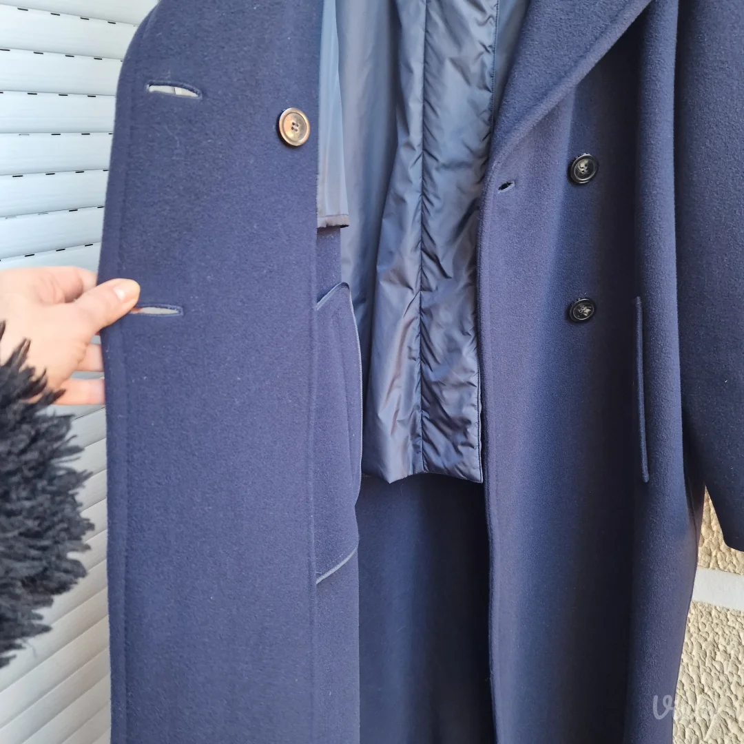 Dugi vuneni kaput sa prslukom Max Mara Weekend 42 original