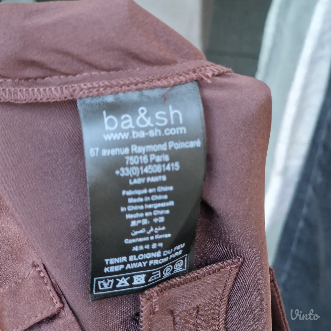 Satenski pantalone širokih nogovica Ba&Sh 40