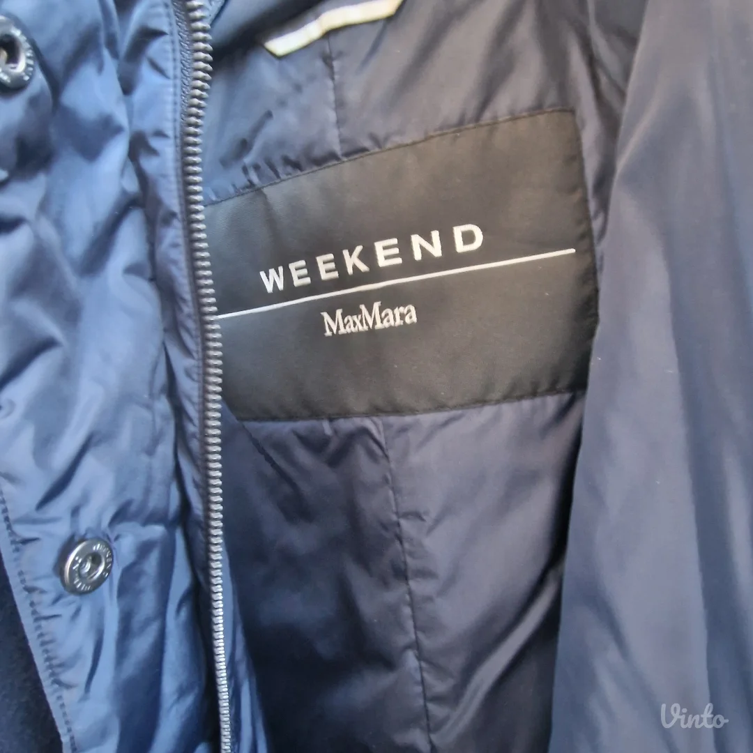 Dugi vuneni kaput sa prslukom Max Mara Weekend 42 original