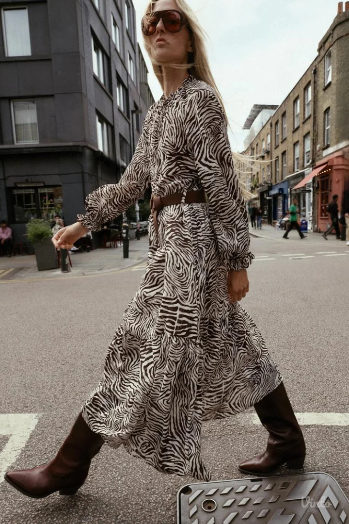 NOVO sa etiketom Zara haljina animal print S i M