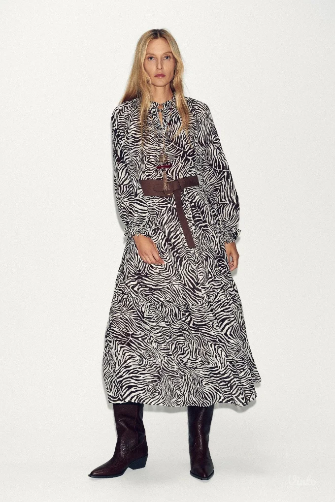 NOVO sa etiketom Zara haljina animal print S i M